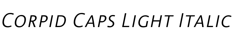 Corpid Caps Light Italic font preview