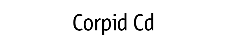 Corpid Cd font preview
