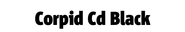 Corpid Cd Black font preview