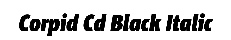 Corpid Cd Black Italic font preview