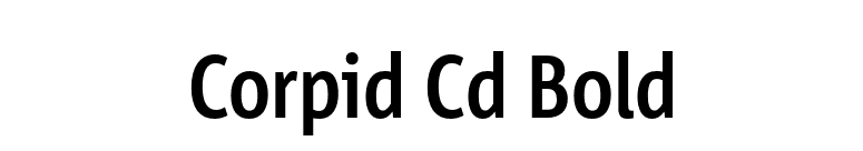 Corpid Cd Bold font preview
