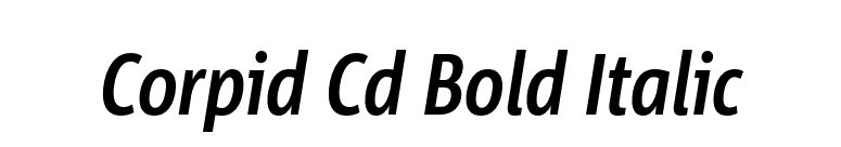 Corpid Cd Bold Italic font preview