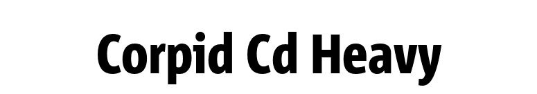 Corpid Cd Heavy font preview