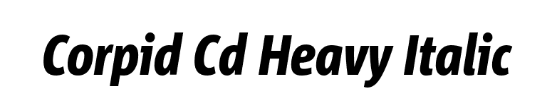 Corpid Cd Heavy Italic font preview