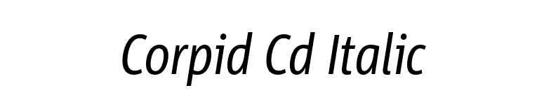 Corpid Cd Italic font preview