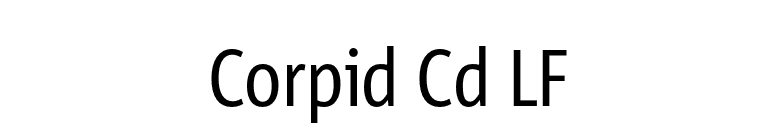 Corpid Cd LF font preview