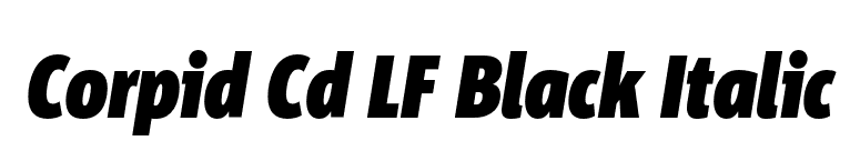 Corpid Cd LF Black Italic font preview