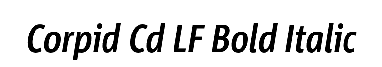 Corpid Cd LF Bold Italic font preview