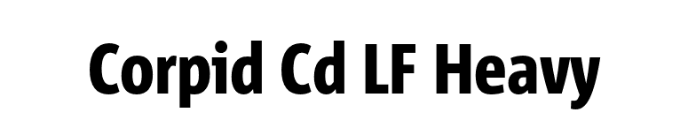 Corpid Cd LF Heavy font preview