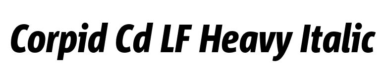 Corpid Cd LF Heavy Italic font preview