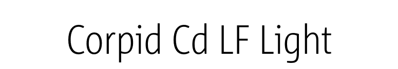 Corpid Cd LF Light font preview