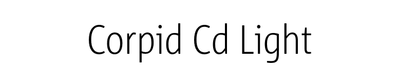 Corpid Cd Light font preview