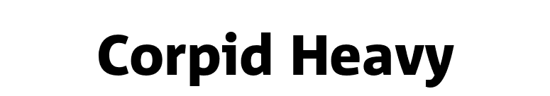 Corpid Heavy font preview