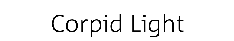 Corpid Light font preview