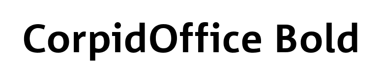 CorpidOffice Bold font preview