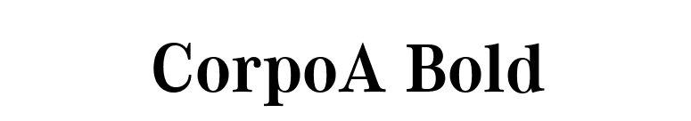 CorpoA Bold font preview