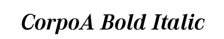 CorpoA Bold Italic font preview