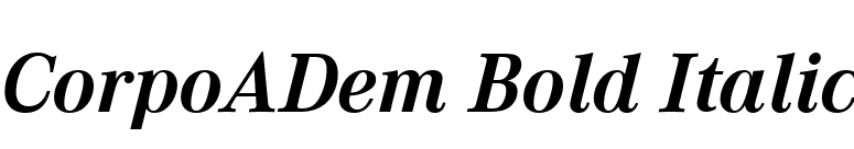 CorpoADem Bold Italic font preview