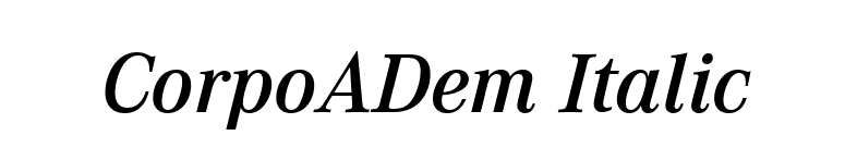 CorpoADem Italic font preview
