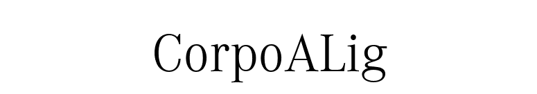 CorpoALig font preview