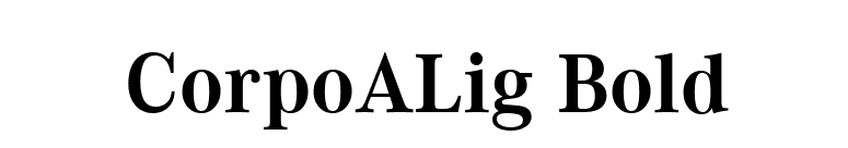 CorpoALig Bold font preview