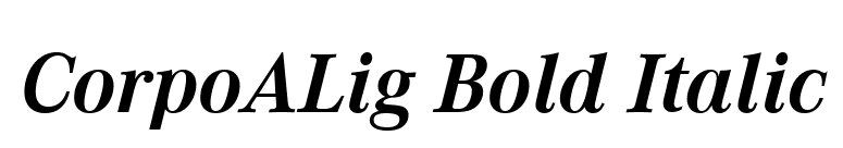 CorpoALig Bold Italic font preview