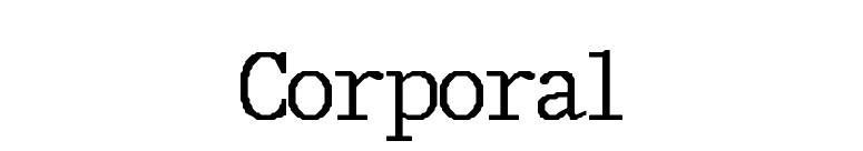 Corporal font preview