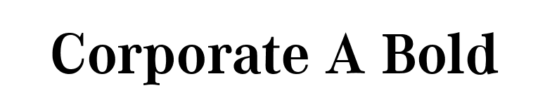 Corporate A Bold font preview