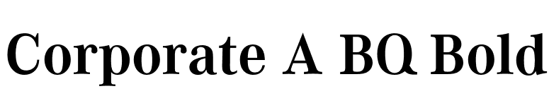 Corporate A BQ Bold font preview