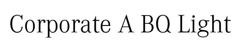Corporate A BQ Light font preview