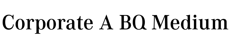 Corporate A BQ Medium font preview