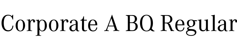 Corporate A BQ Regular font preview