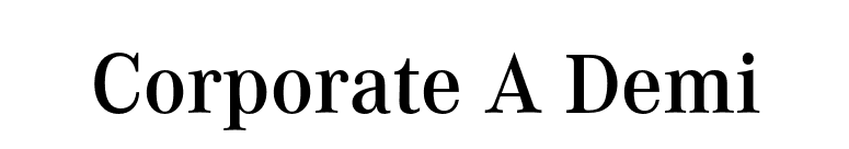 Corporate A Demi font preview