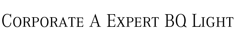 Corporate A Expert BQ Light font preview