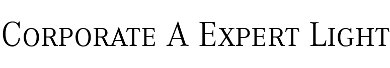 Corporate A Expert Light font preview