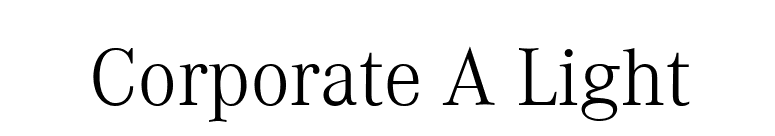 Corporate A Light font preview