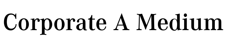 Corporate A Medium font preview