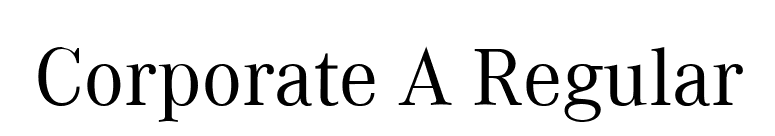 Corporate A Regular font preview