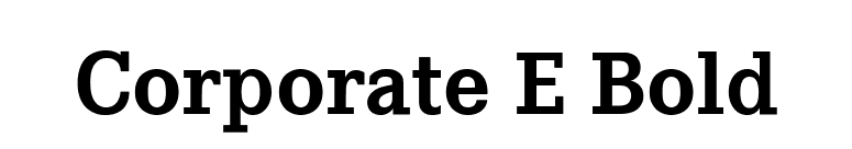 Corporate E Bold font preview