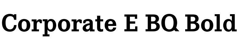 Corporate E BQ Bold font preview