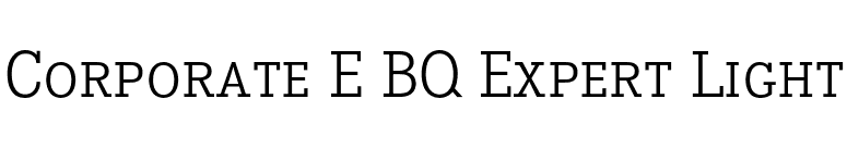 Corporate E BQ Expert Light font preview