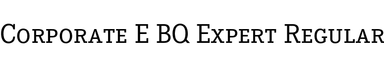 Corporate E BQ Expert Regular font preview