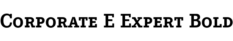 Corporate E Expert Bold font preview