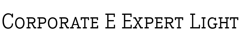 Corporate E Expert Light font preview