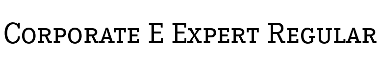 Corporate E Expert Regular font preview
