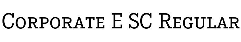 Corporate E SC Regular font preview