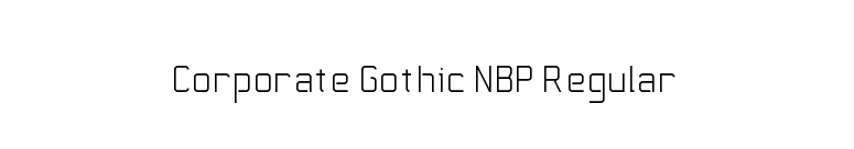 Corporate Gothic NBP Regular font preview