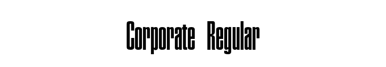 Corporate Regular font preview