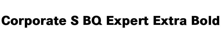 Corporate S BQ Expert Extra Bold font preview