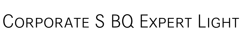 Corporate S BQ Expert Light font preview